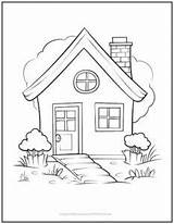 Quaint Little House Coloring Page  Print It Free sketch template