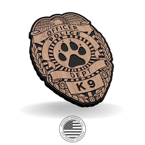 K9 Officer Badge - Police Dog - Patriot Nation Design