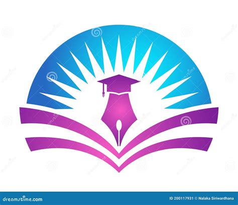 Book and pen logo symbol. stock vector. Illustration of dream - 200117931