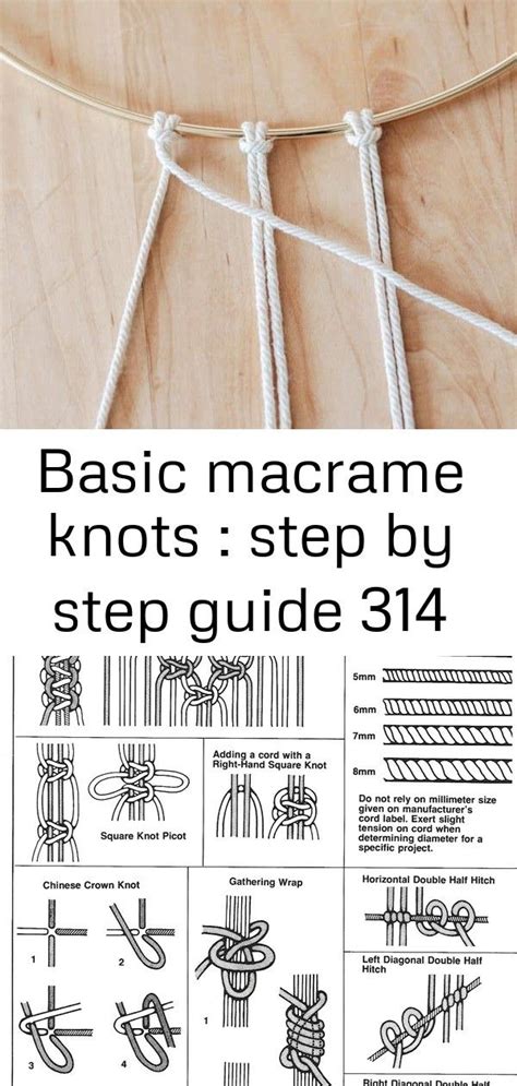 Basic macrame knots : step by step guide 314 | Macrame knots, Knots ...