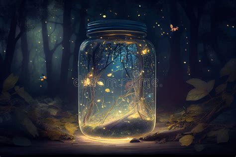 Fireflies In A Jar Wallpaper