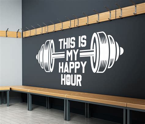 This is My Happy Hour Wall Decalgym Wall Decalgym Wall - Etsy | Gym ...