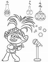 Trolls World Tour Coloring Pages Poppy  2 Printable coloring sketch template