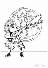Mavs mascot  Coloring Pages For Kids sketch template