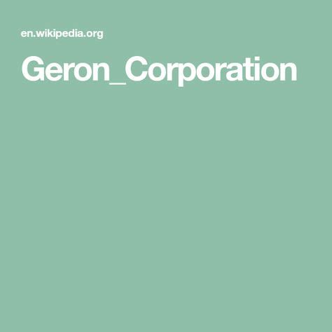 Geron_Corporation | Artistas