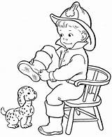 Coloring Pages Firemen sketch template