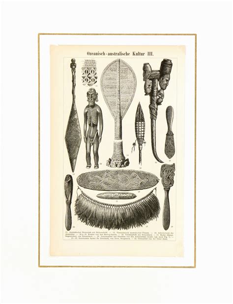 Pacific Islander Culture Print, Circa 1880