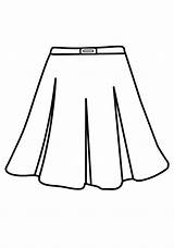 Skirt Outline  Coloring Page sketch template