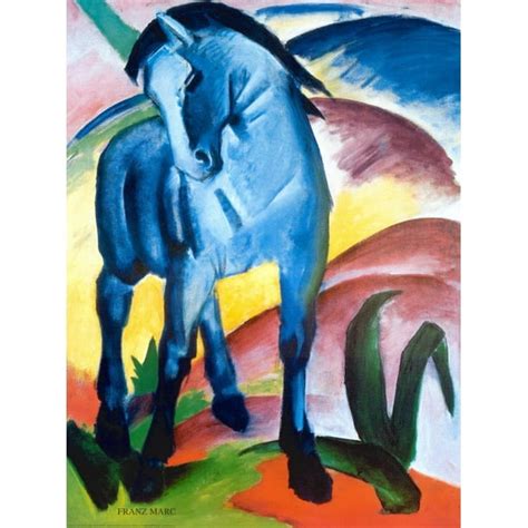 Blue Horse I Art Print By Franz Marc - 23.5x31.5 - Walmart.com - Walmart.com