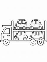 Car carrier coloring Pages Free Printable car  sketch template