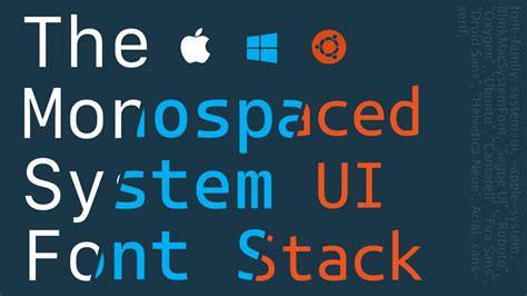 The Monospaced System UI CSS Font Stack | @qwtel