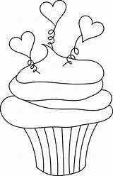 Birthday cupcake coloring Pages Download And Print For Free sketch template