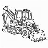 Backhoe Loader Coloring Pages  ColoringDraftcom sketch template