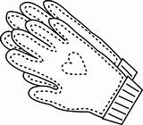 Gloves Coloring Pages sketch template
