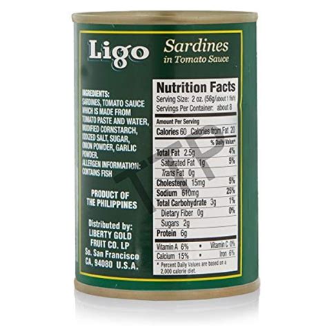 Ligo Sardines in Tomato Sauce (6 Pack, Total of 930g)