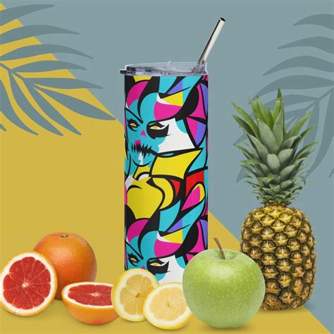 Tumbler Pop Art Style L 600ml Pop Art Inspired Thumbler for Lifting up Your Mood L Perfect for ...