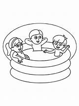Swimming Pool coloring Pages sketch template