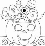 Trick Or Treat Pumpkin Halloween Coloring Page 7528138 Vector Art At  sketch template