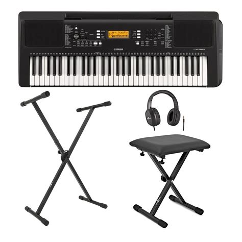 Yamaha PSR E363 Portable Keyboard with Stand, Bench and Headphones at Gear4music