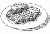 Steak And Potatoes Coloring Pages Sketch Page sketch template