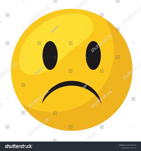 Sad Emoji Yellow Emoji Isolated Illustration Stock Illustration 2201598379 | Shutterstock