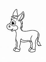 Cute Baby Donkey Coloring Page  Free Printable Pages sketch template