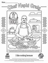 Chef Cooking Coloring Pages sketch template