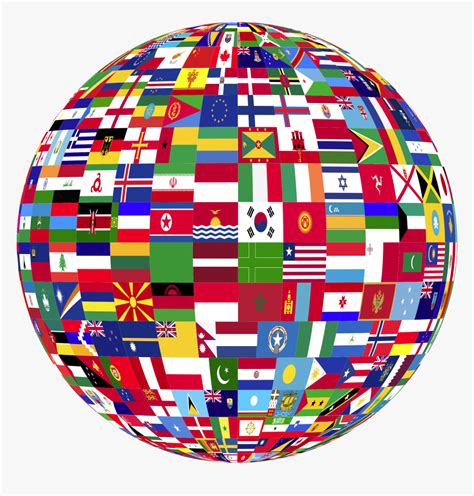 Flags Of The World Globe, HD Png Download , Transparent Png Image - PNGitem