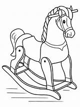 Rocking Horse Coloring Page sketch template