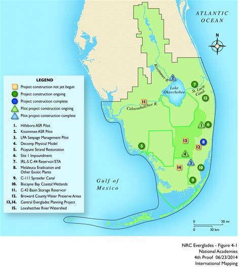 Map Of Florida Showing The Everglades - Printable Maps