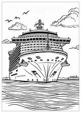 Cruise Ship Coloring Pages  Set Sail For Creative Fun – MrColoringCom sketch template