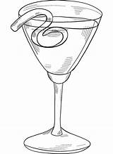 Martini Glass coloring Page  ColouringPages sketch template