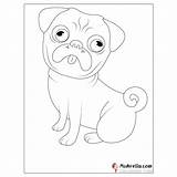 Pug Coloring Page sketch template