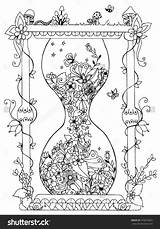 Hourglass Coloring Page  TeniyenCemecho sketch template
