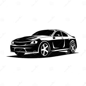 Car Logo Black Silhouette Vector Isolated in the White Background Stock ...