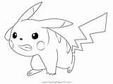 Battle Ready Pikachu Coloring Page For Kids  Free Printable sketch template