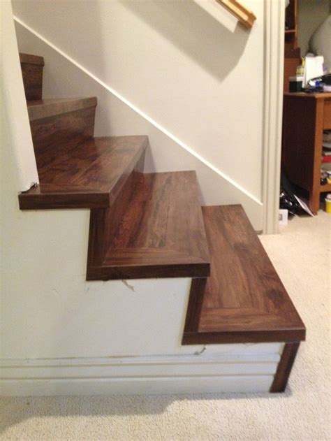 Open end stairway; LVT. Great option for high traffic. #LVT #Steps # ...