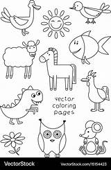 Cartoon Animals Coloring Pages sketch template