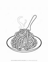 Fun & Educational Spaghetti Coloring Page For Kids sketch template