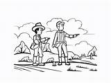 Pioneer Village Coloring Page  sketch template