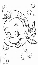 Ariel Flounder And Sebastian Coloring Pages Sketch Page sketch template