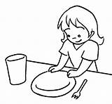 Table Setting Coloring Page At GetDrawings  Free Download sketch template