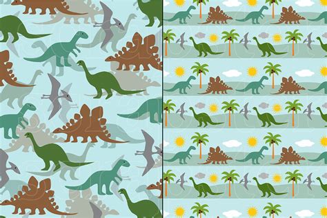 Dinosaur Patterns and Borders