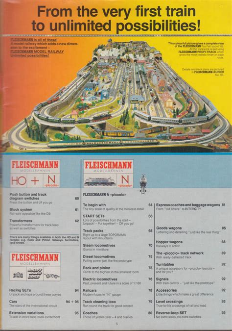 Fleischmann HO & N Gauge Electric Trains Catalog 1990-1991