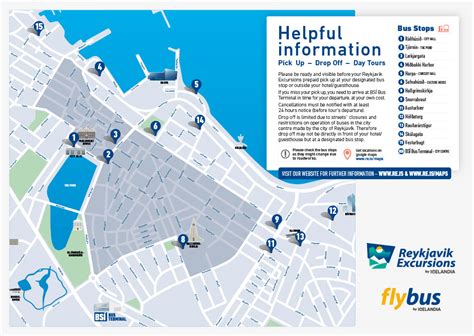 Pick Up Locations and Designated Bus Stops in Reykjavík| Reykjavik Excursions