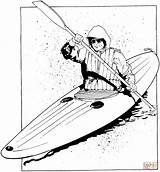 Kayaking Coloring Page Pages sketch template