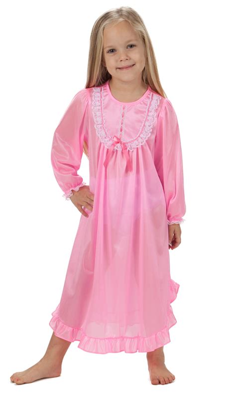 Laura Dare Solid Colors Long Sleeve Traditional Nightgown Baby-Toddler ...