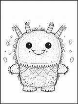 Cute Monster Coloring Pages For Kids sketch template