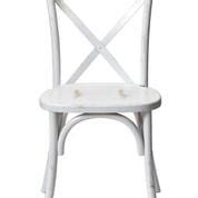 Rustic Sonoma Solid Wood Cross Back Stackable Dining Chair - White Wash | Walmart Canada