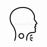 Sore Throat Icon For Medical Symptoms Health Issues And Pain Relief  sketch template